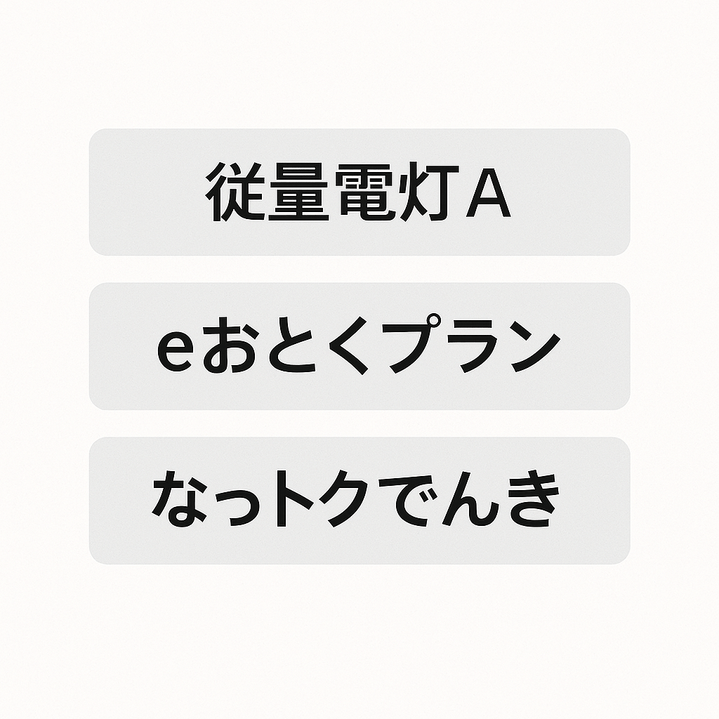 従量電灯A eおとくプラン なっトクでんき
