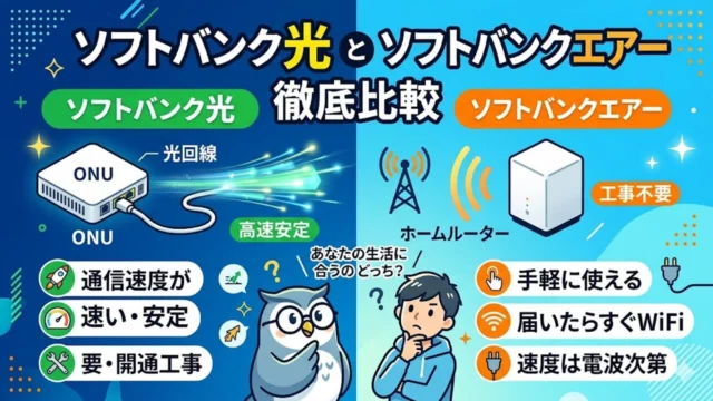 ソフトバンク光とエアーの違い比較アイキャッチ画像