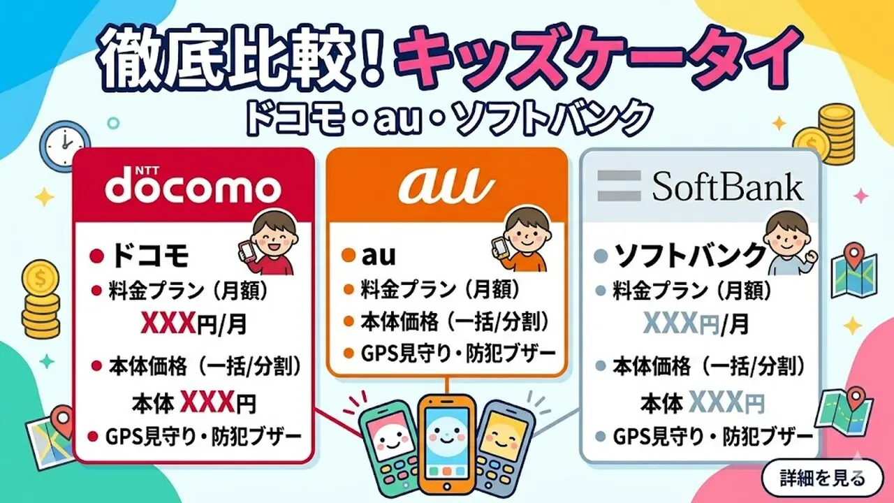 キッズケータイ料金比較のアイキャッチ画像