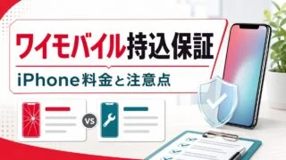 ワイモバイル持込端末保証のiPhone料金と注意点を示すアイキャッチ画像