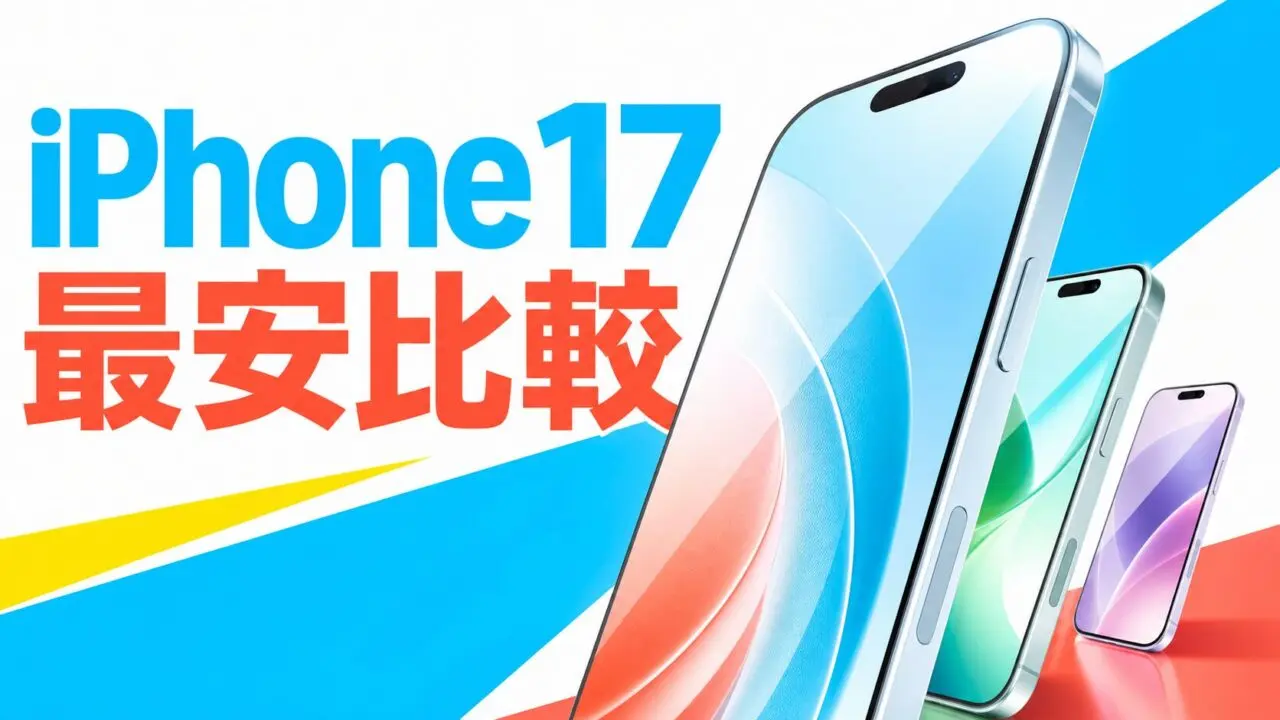 iPhone17の最安価格を返却あり・返却なしで比較する記事のアイキャッチ