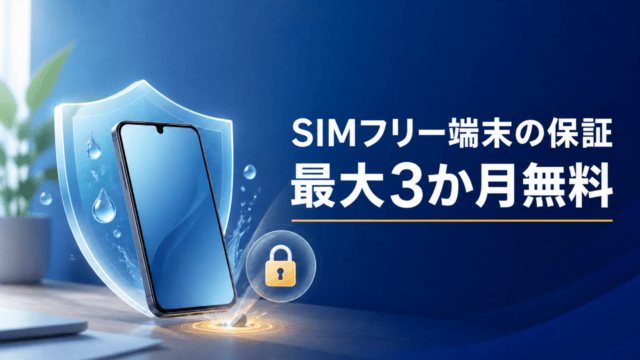 SIMフリーarrowsの端末保証を表す編集イラスト