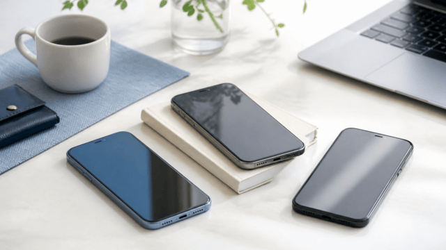 スマートフォンの使い方を比べる文字なし編集ビジュアル