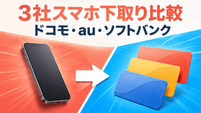ドコモ・au・ソフトバンクのスマホ下取りを比較する3社スマホ下取り比較