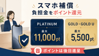 スマホ補償の負担金をdポイント還元。PLATINUM最大11,000ポイント、GOLD・GOLD U最大5,500ポイント、後日進呈