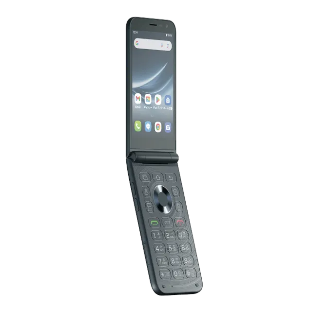 MIVE ケースマを開いた状態。上に4.3インチのタッチ画面、下にテンキー