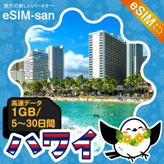 eSIM-sanのハワイeSIM 1GB/日プランの商品画像
