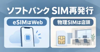 ソフトバンクSIM再発行は即日？eSIMはWeb0円・物理SIMは店頭4,950円