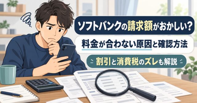 ソフトバンク請求額がおかしい時の原因と確認手順のアイキャッチ