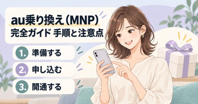 au乗り換えの手順・費用｜SIM還元の条件と開通・受取のアイキャッチ