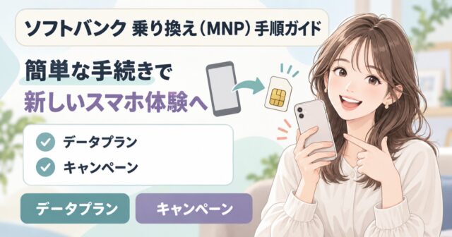 ソフトバンク乗り換え手順｜MNPの準備・申込・開通と費用のアイキャッチ