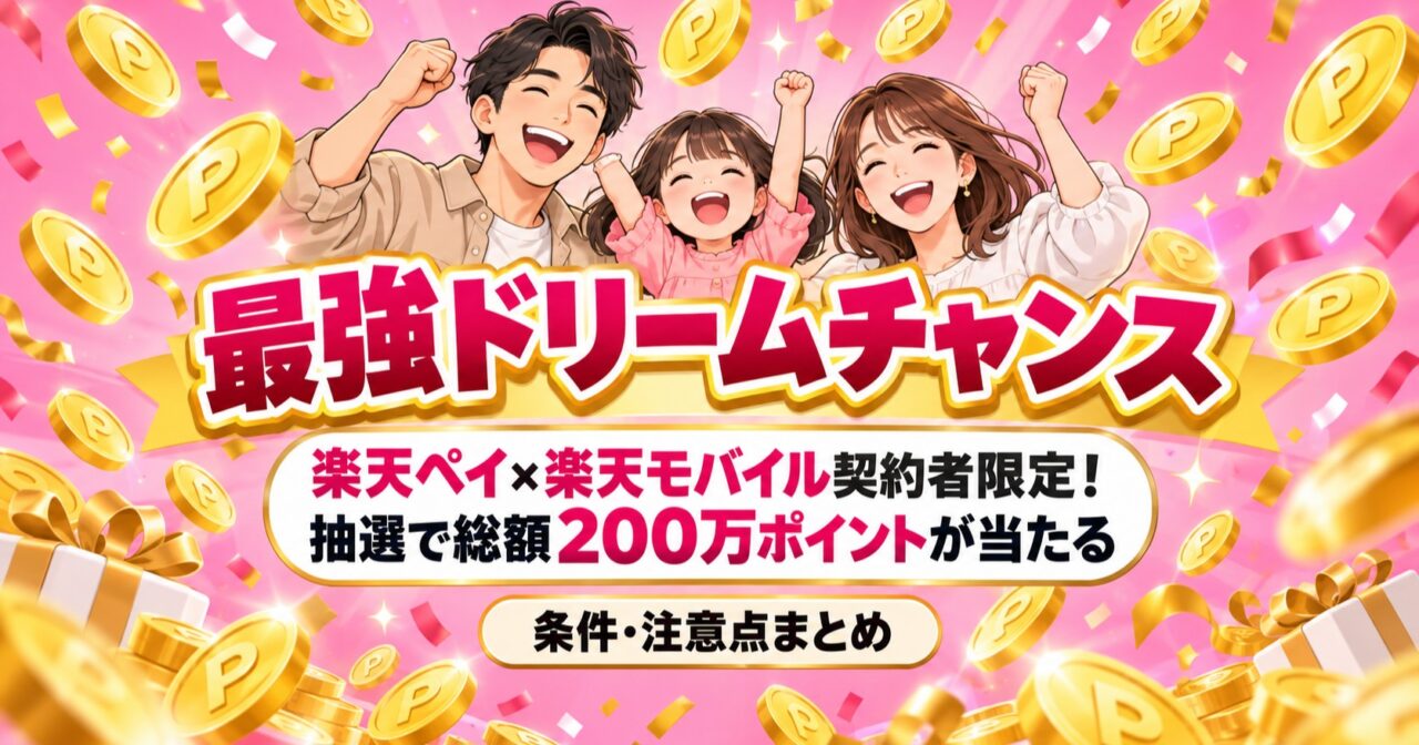 楽天ペイ最強ドリームチャンスの条件と注意点