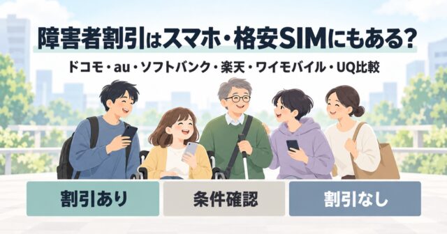 IIJmioに障害者割引はある？3キャリアと格安SIM比較のアイキャッチ