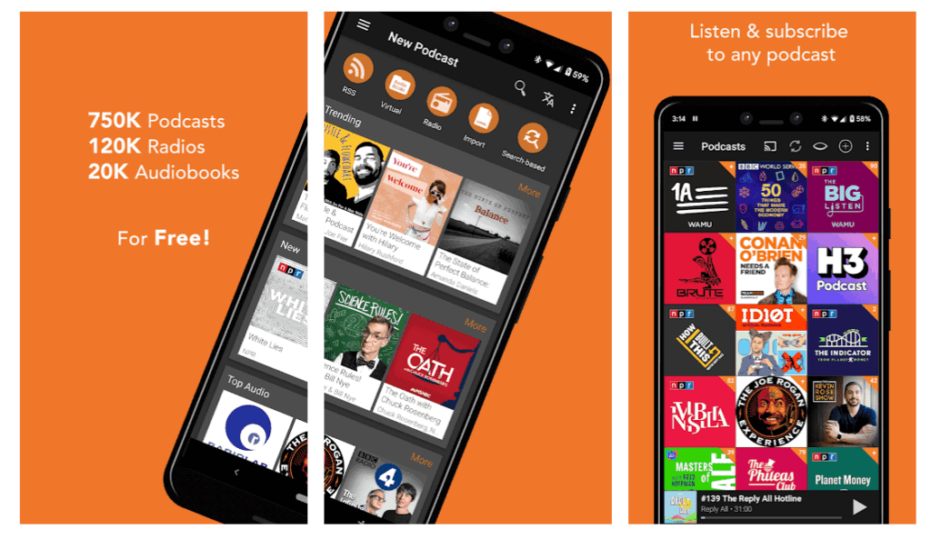Androidポッドキャスト定番アプリPodcast Addict