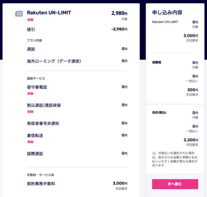 楽天モバイル 楽天市場 事務手数料請求